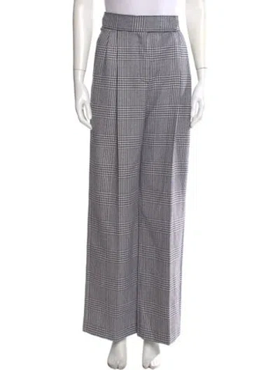 Pre-owned Alexander Mcqueen Virgin Wool Wide Leg Pants In Black