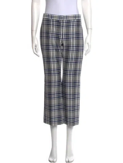 Pre-owned Alexander Mcqueen Virgin Wool Wide Leg Pants In Gray