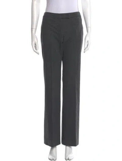 Pre-owned Alexander Mcqueen Virgin Wool Wide Leg Pants In Gray