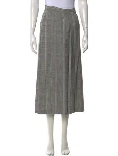 Pre-owned Alexander Mcqueen Virgin Wool Wide Leg Pants In Gray