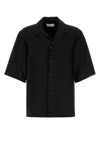Alexander Mcqueen Viscose-blend Button-front Shirt In Black