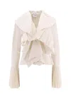 Alexander Mcqueen Ruffled Pleated Blouse In White