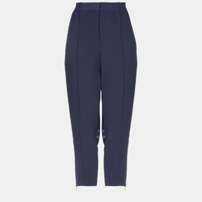 Pre-owned Alexander Mcqueen Viscose Trousers It 48 In Blue