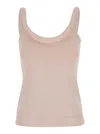 ALEXANDER MCQUEEN PINK TANK TOP WITH U NECKLINE IN VISCOSE BLEND GIRL