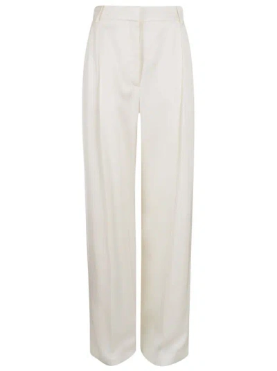Alexander Mcqueen Viscose Twill Trousers In White