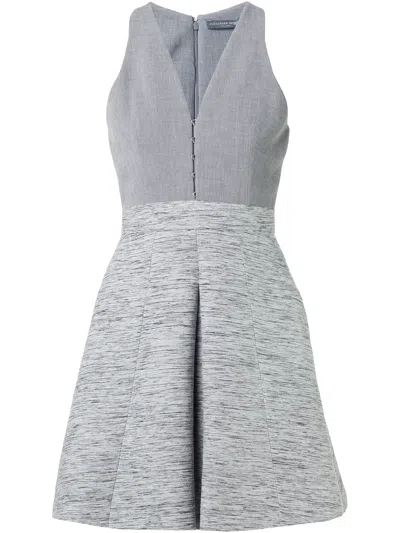 Alexander Mcqueen V-neck Dress In Gray