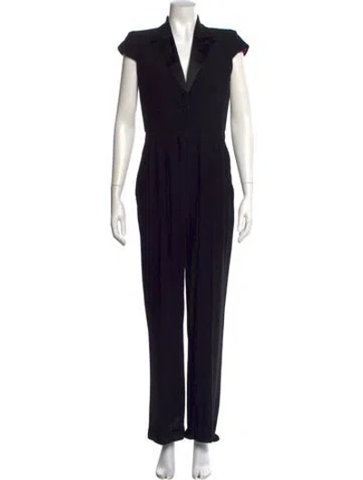 Pre-owned Alexander Mcqueen V-neck Jumpsuit In Black