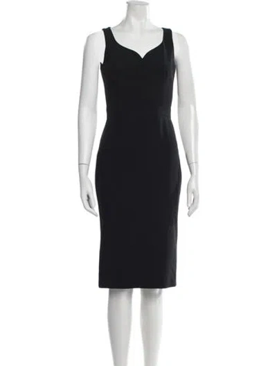 Pre-owned Alexander Mcqueen V-neck Knee-length Dress W/ Tags In White