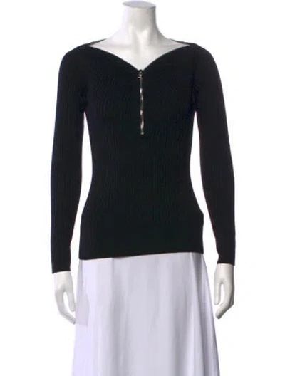 Pre-owned Alexander Mcqueen V-neck Sweater In Black