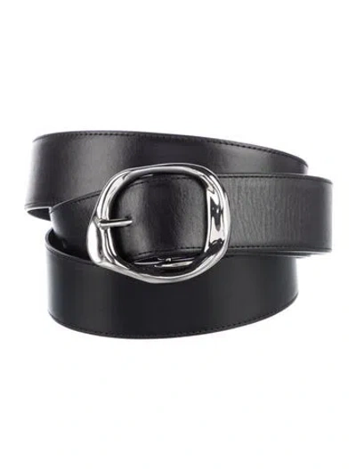 Pre-owned Alexander Mcqueen Waist Belt Leather Waist Belt In Black