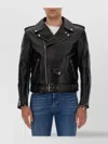 Alexander Mcqueen Men's Combo Biker Jacket In Black