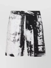 ALEXANDER MCQUEEN WAISTBAND SHORTS WITH POCKETS AND PRINTED DESIGN