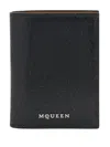 Alexander Mcqueen Logo Print Bi-fold Leather Wallet