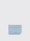 Alexander Mcqueen Light Blue Leather Card Holder