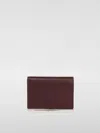 Alexander Mcqueen Leather Fold-over Wallet In Burgundy