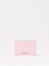 Alexander Mcqueen Cracked-effect Cardholder In Pink