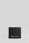 Alexander Mcqueen Bi-fold Leather Wallet With Logo-print In Black