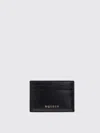 Alexander Mcqueen Compact Leather Goods With Minimalist Design In Black