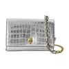 Alexander Mcqueen Wallet On Chain Small Skull In Silver