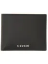 Alexander Mcqueen Fold Wallet Textured Finish