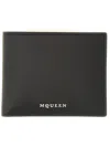 Alexander Mcqueen Men Wallet With Logo In Black