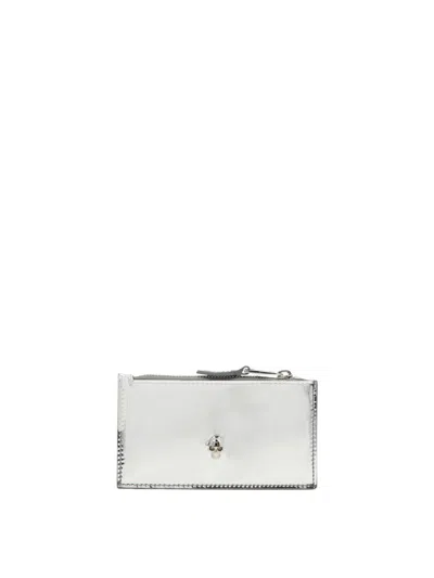 Alexander Mcqueen Alexander Mc Queen Wallets & Card Holders In Silver