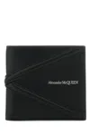 Alexander Mcqueen Black Leather Wallet In Black