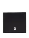 Alexander Mcqueen Black Leather Wallets In Black