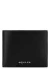 Alexander Mcqueen Leather Bifold Wallet With In Black