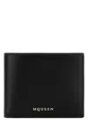 Alexander Mcqueen Leather Bifold Wallet With In Black