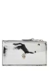 Alexander Mcqueen Small Skull Card Holder In Silver