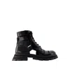 ALEXANDER MCQUEEN WANDER ANKLE BOOTS - LEATHER - BLACK