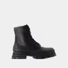 Alexander Mcqueen Alexander Mc Queen Wander Black Leather Boot In Black