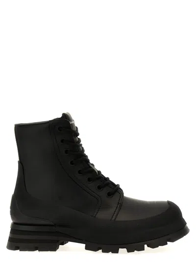 ALEXANDER MCQUEEN WANDER LEATHER LACE-UP BOOTS