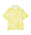Alexander Mcqueen Warped Floral Shirt In Orange