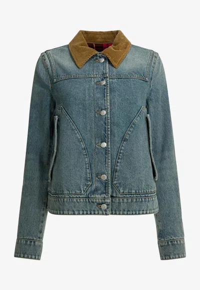 ALEXANDER MCQUEEN WASHED DENIM JACKET