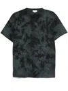 Alexander Mcqueen Skull Embroidered Tie-dye T-shirt In Black