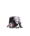 Alexander Mcqueen Watercolour Graffiti Bucket Hat In Black