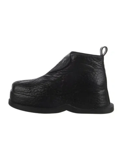 Pre-owned Alexander Mcqueen Wave Skull Chelsea Boots In Black