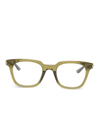 Alexander Mcqueen Wayfarer-frame Glasses In Green