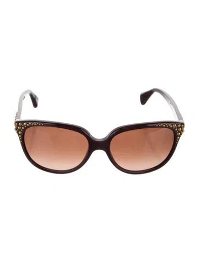 Pre-owned Alexander Mcqueen Wayfarer Gradient Sunglasses In Purple