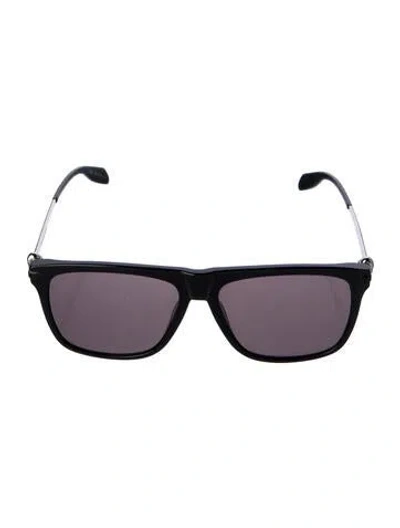 Pre-owned Alexander Mcqueen Wayfarer Tinted Sunglasses In Black