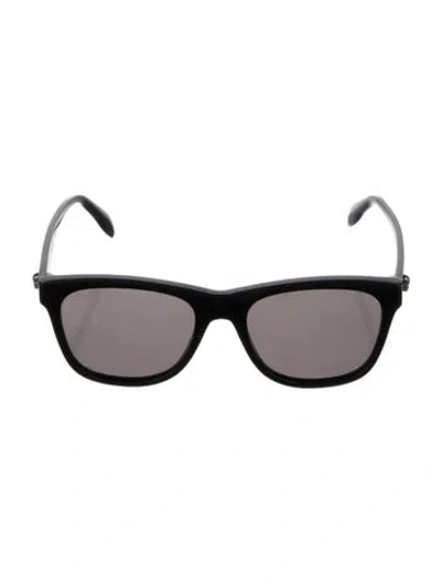 Pre-owned Alexander Mcqueen Wayfarer Tinted Sunglasses In Black