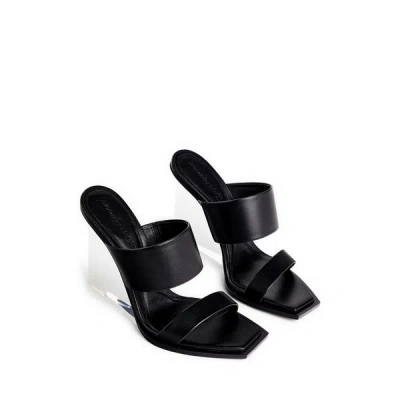 Alexander Mcqueen Shard 115mm Wedge Sandals In Black