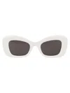 Alexander Mcqueen White Acetate Sunglasses In White