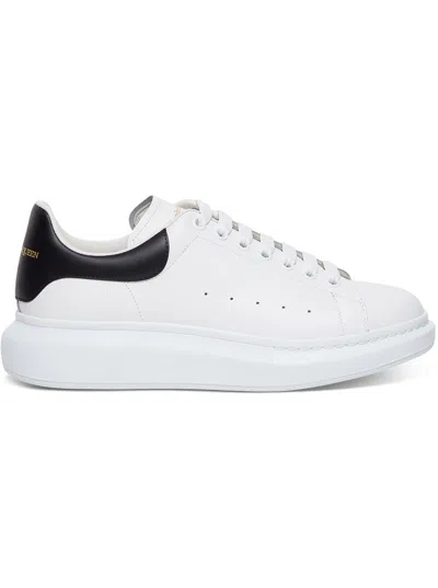 Alexander Mcqueen White And Black Leather Oversize Sneakers Man