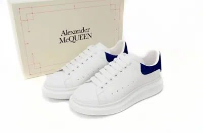 Pre-owned Alexander Mcqueen White And Paris Blue Size 8-15 In Men Brand With Box In White,paris Blue
