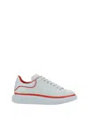 ALEXANDER MCQUEEN ALEXANDER MCQUEEN WHITE AND RED LEATHER OVERSIZED SNEAKERS