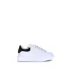Alexander Mcqueen Black And White Low Top Sneakers With Logo Lettering On The Tongue And Contrasting Heel With Logo Le In White