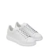 Alexander Mcqueen Chalk Leather Sneakers With Chalk Leather Heel In White